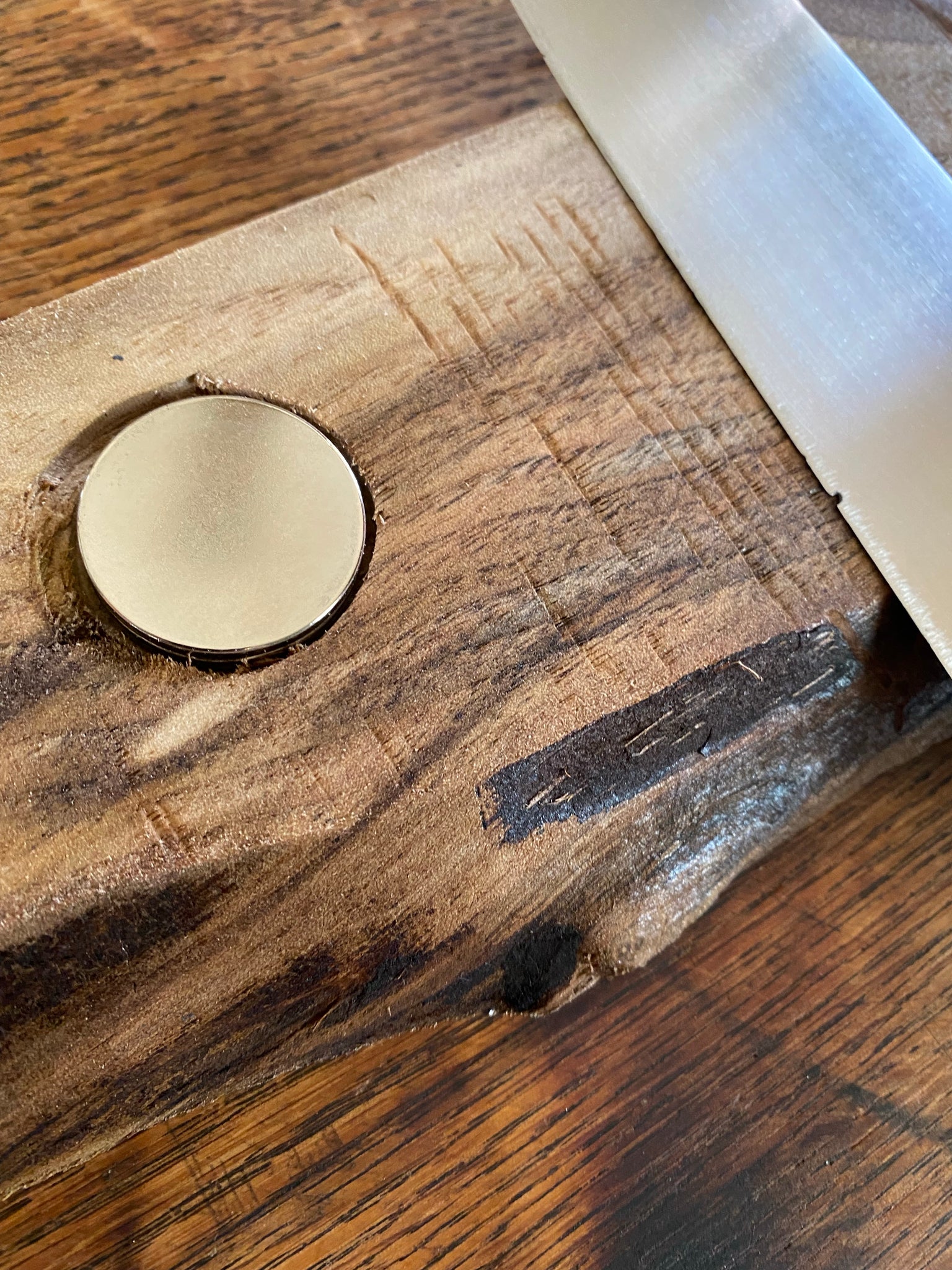 Knife-block, Black Walnut Wood